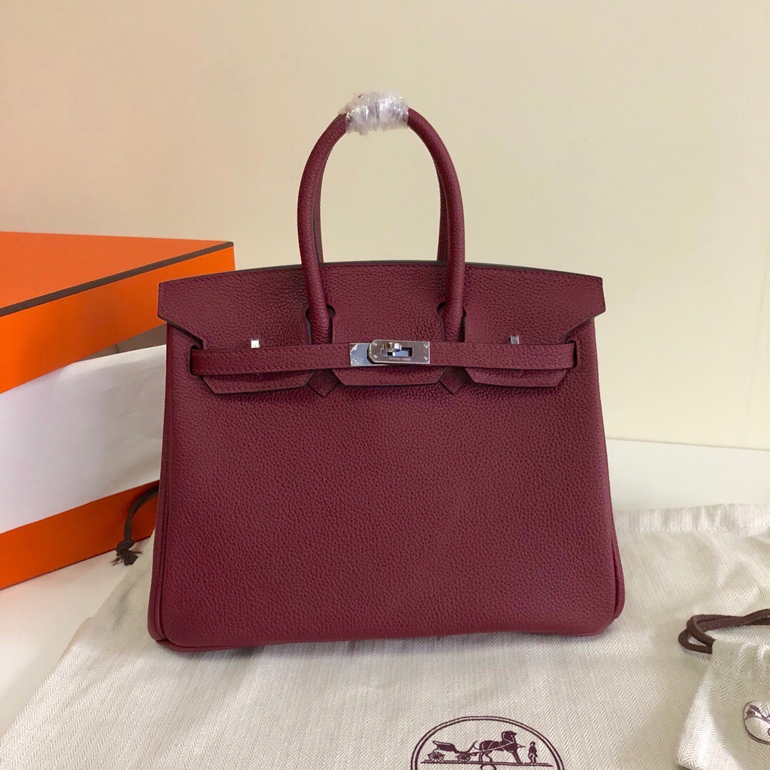 Hermes Birkin 35CM Togo Leather Handbag Burgundy